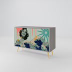 KANAGAWA BEAUTY Sideboard mit 2 Türen in Grau