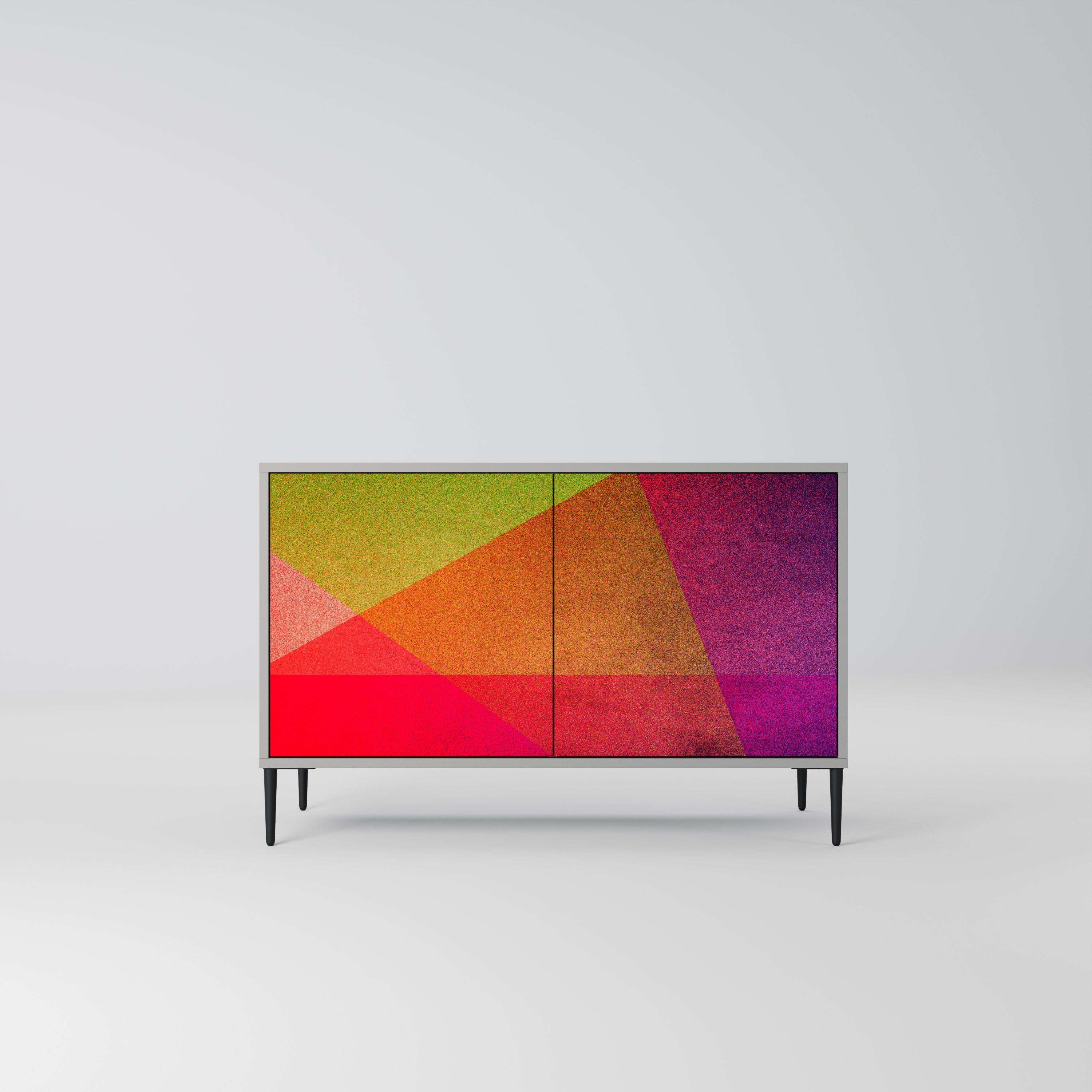 VIVID GEOMETRY Sideboard mit 2 Türen in Grau