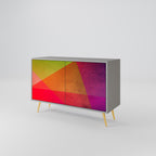 VIVID GEOMETRY Sideboard mit 2 Türen in Grau