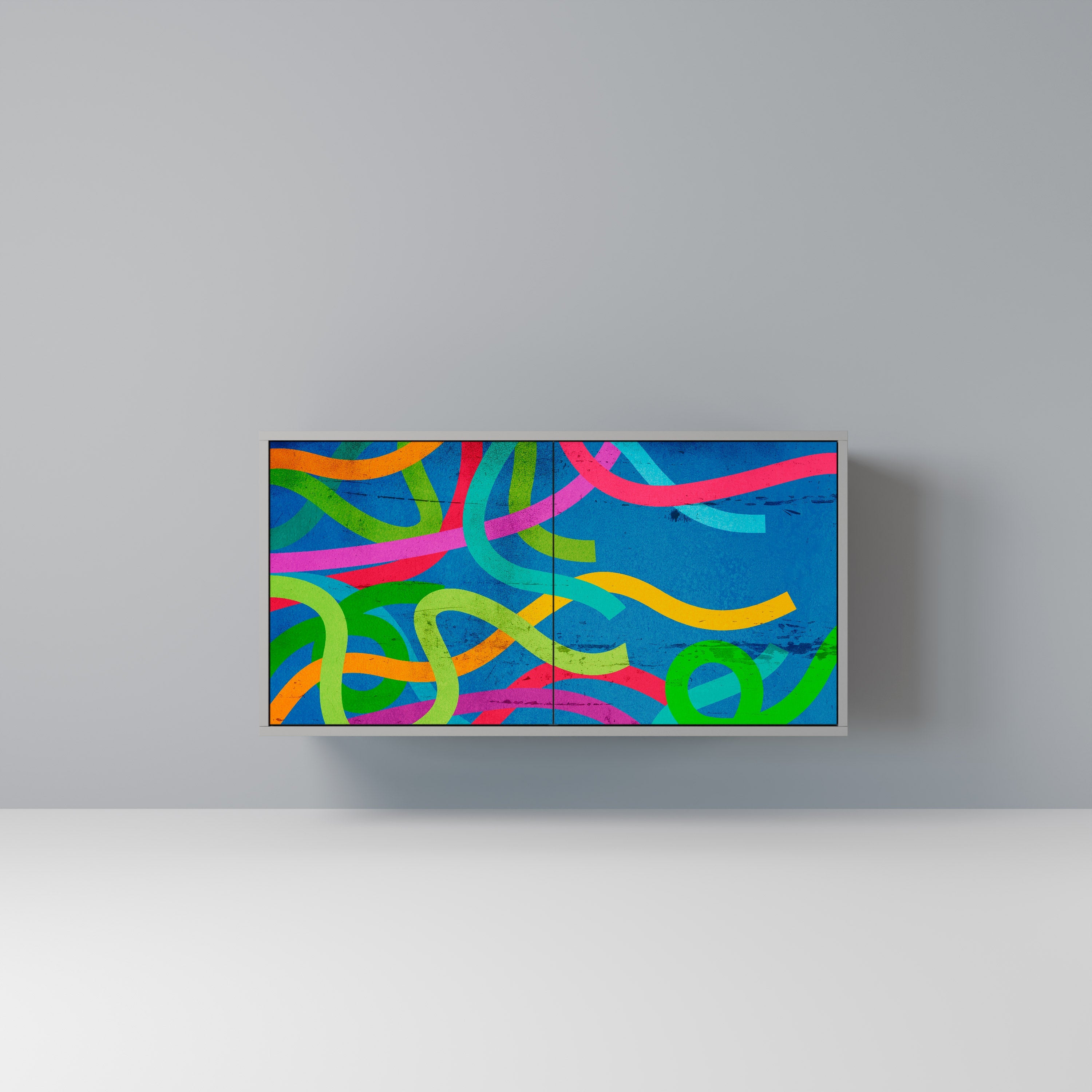 STREAMER TANGLE Sideboard mit 2 Türen in Grau