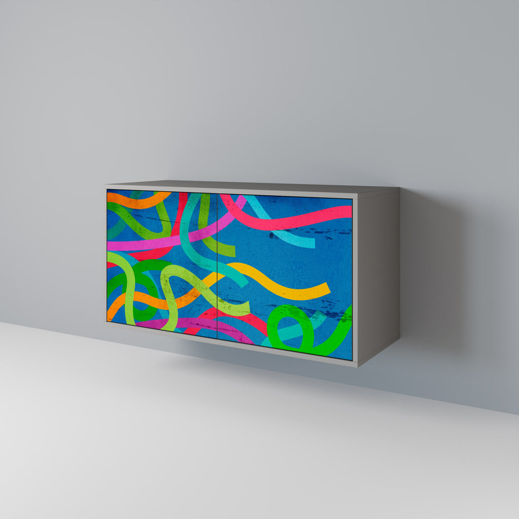 STREAMER TANGLE Sideboard mit 2 Türen in grauer Ausführung