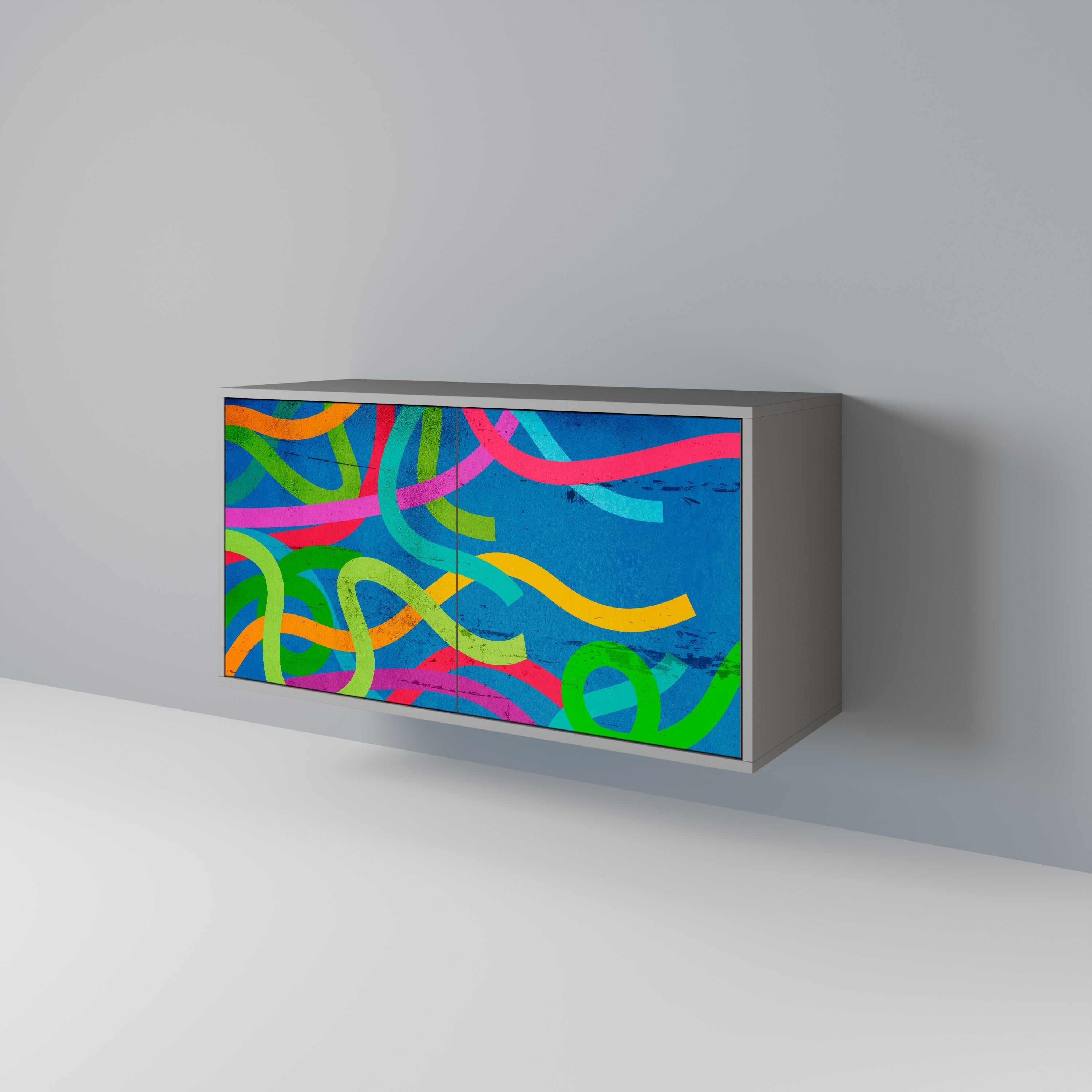 STREAMER TANGLE Sideboard mit 2 Türen in grauer Ausführung