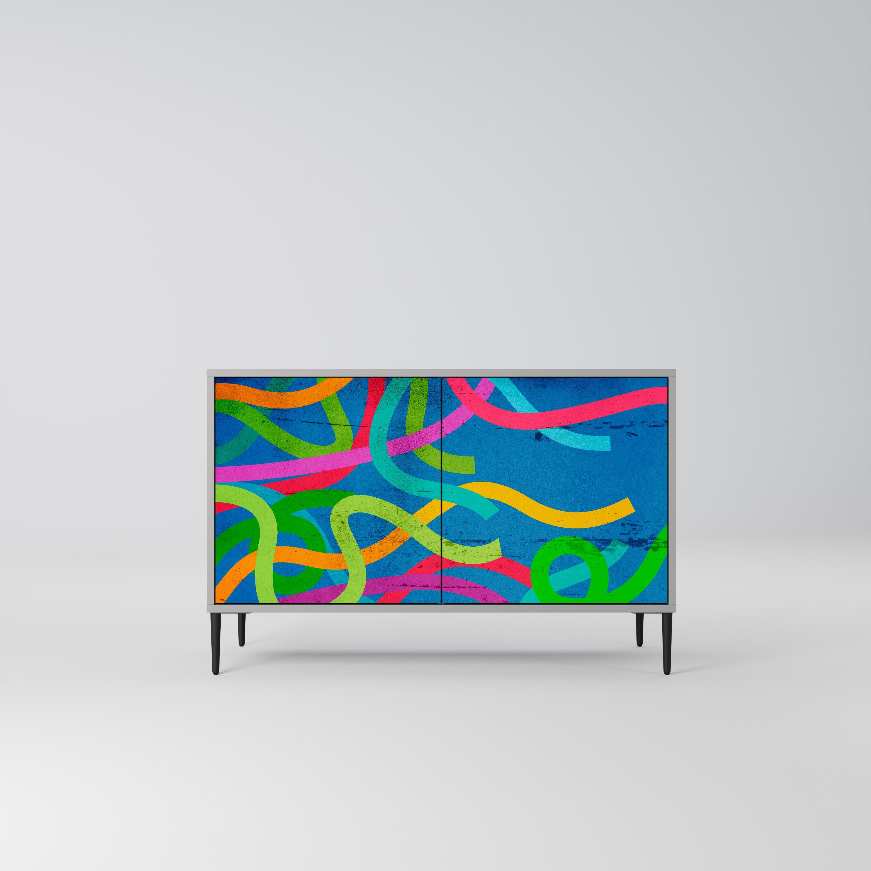 STREAMER TANGLE Sideboard mit 2 Türen in Grau