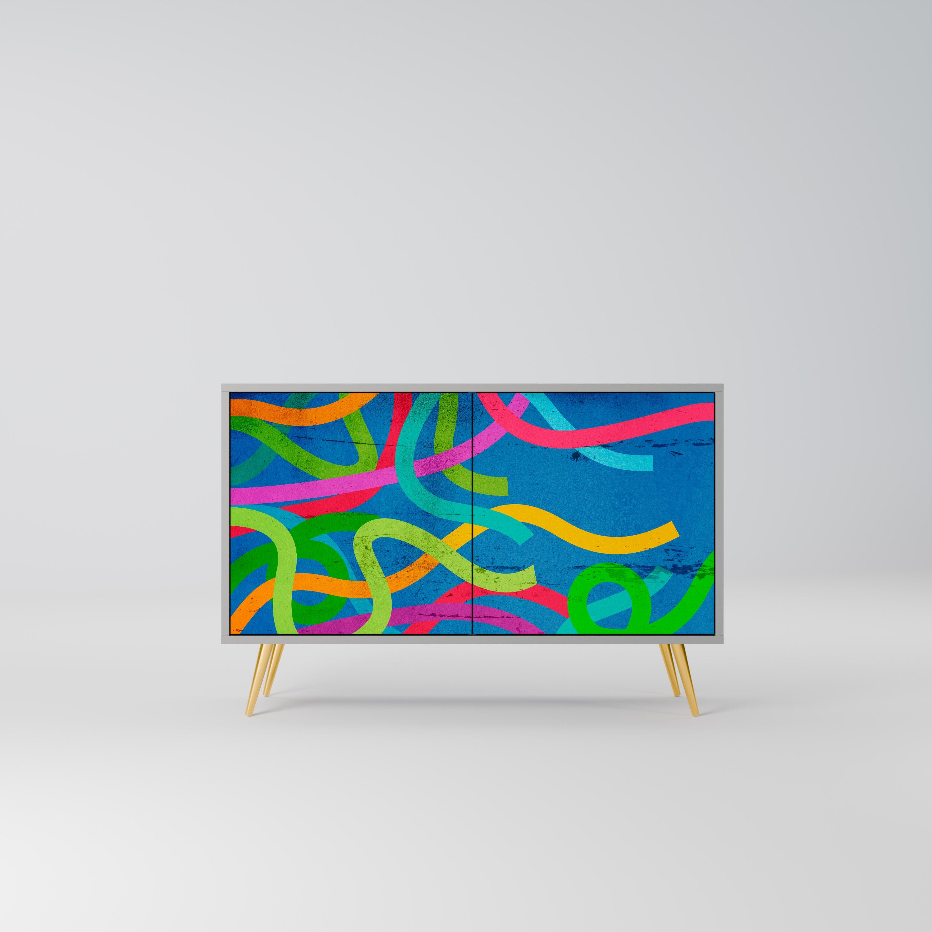 STREAMER TANGLE Sideboard mit 2 Türen in Grau