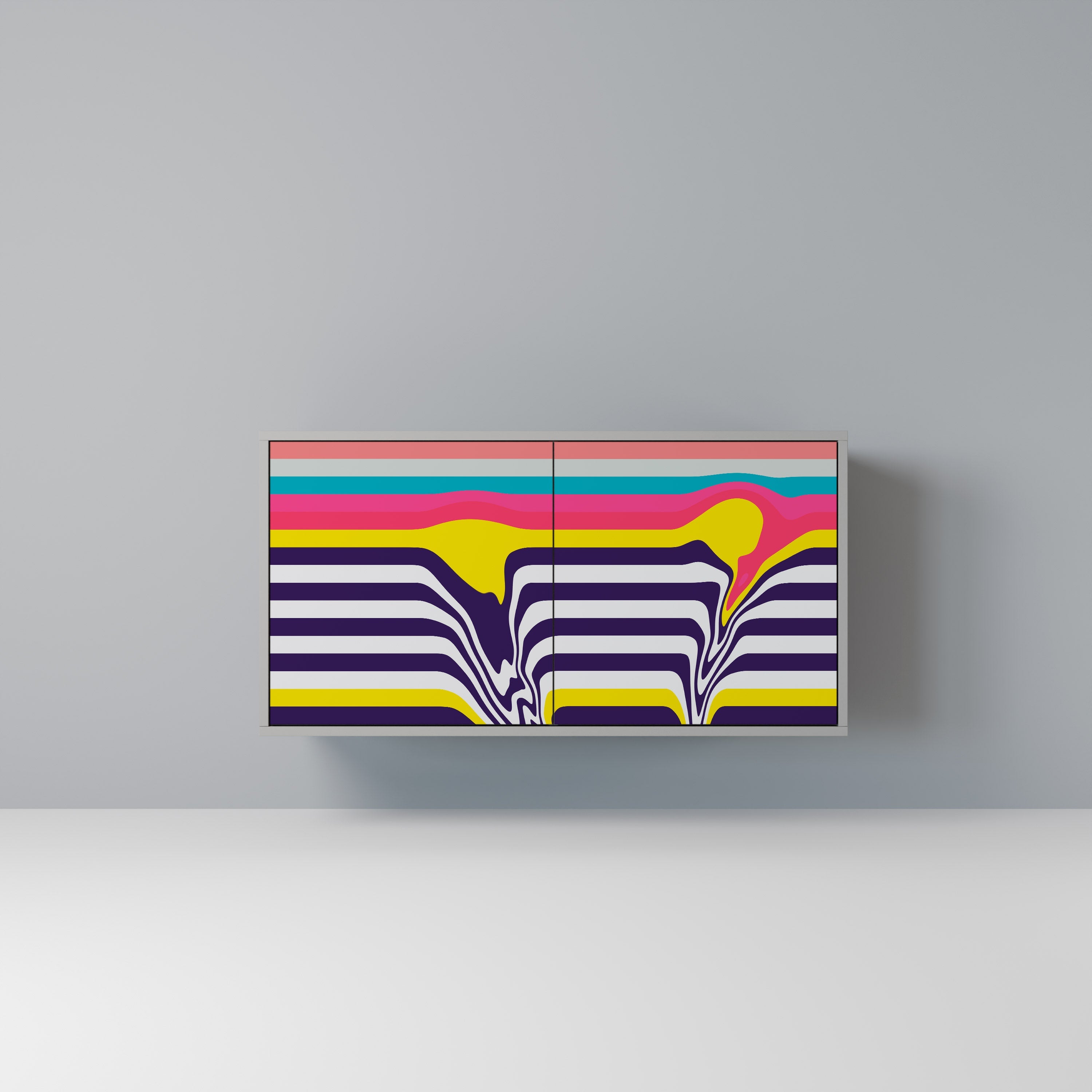 TONE COLLAPSE Sideboard mit 2 Türen in Grau