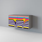 TONE COLLAPSE Sideboard mit 2 Türen in Grau