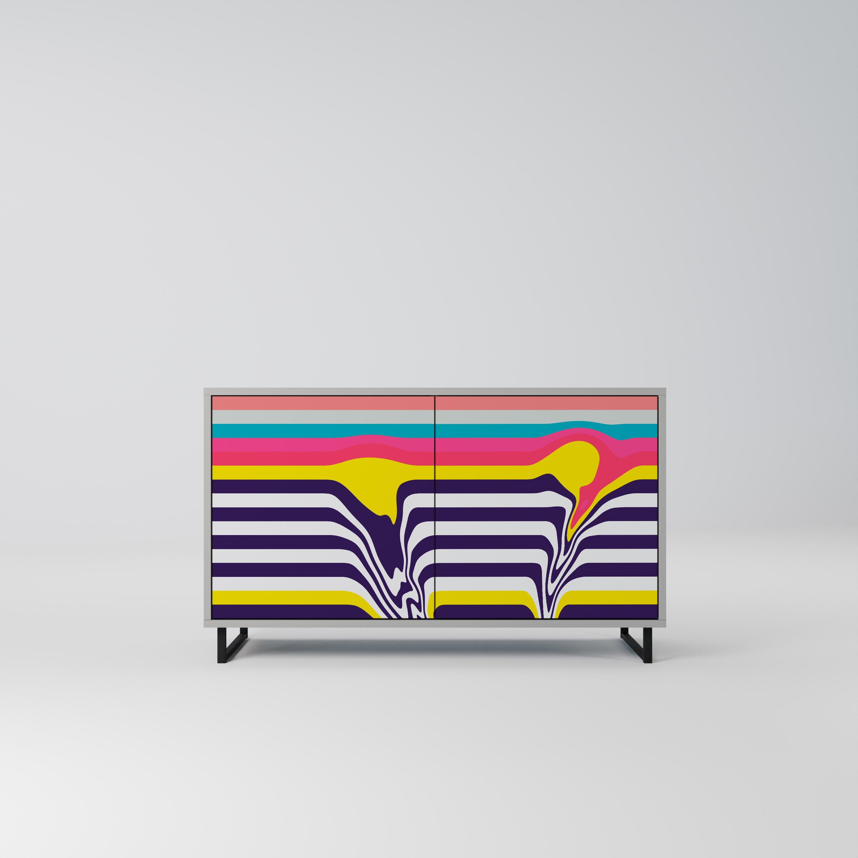 TONE COLLAPSE Sideboard mit 2 Türen in Grau