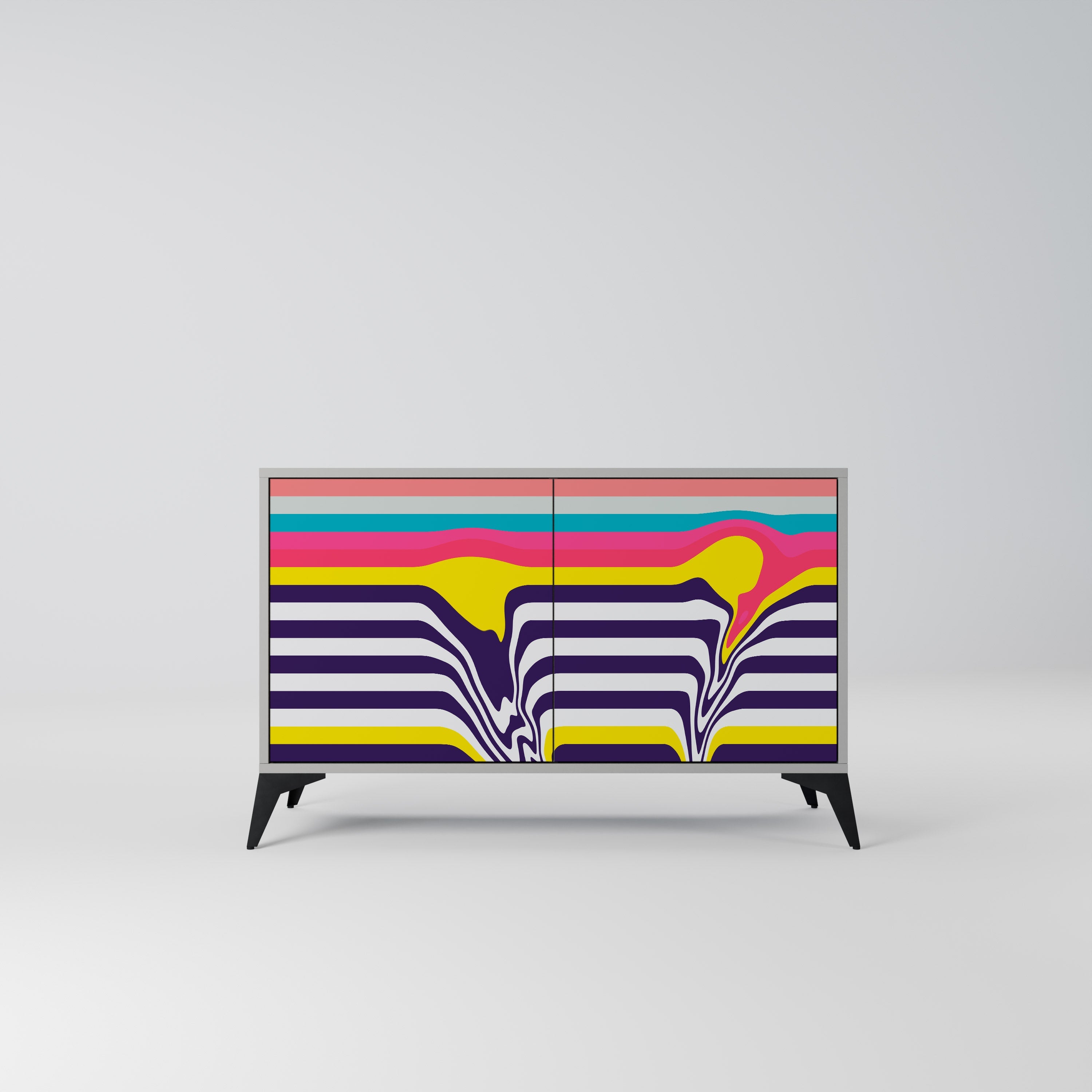 TONE COLLAPSE Sideboard mit 2 Türen in Grau