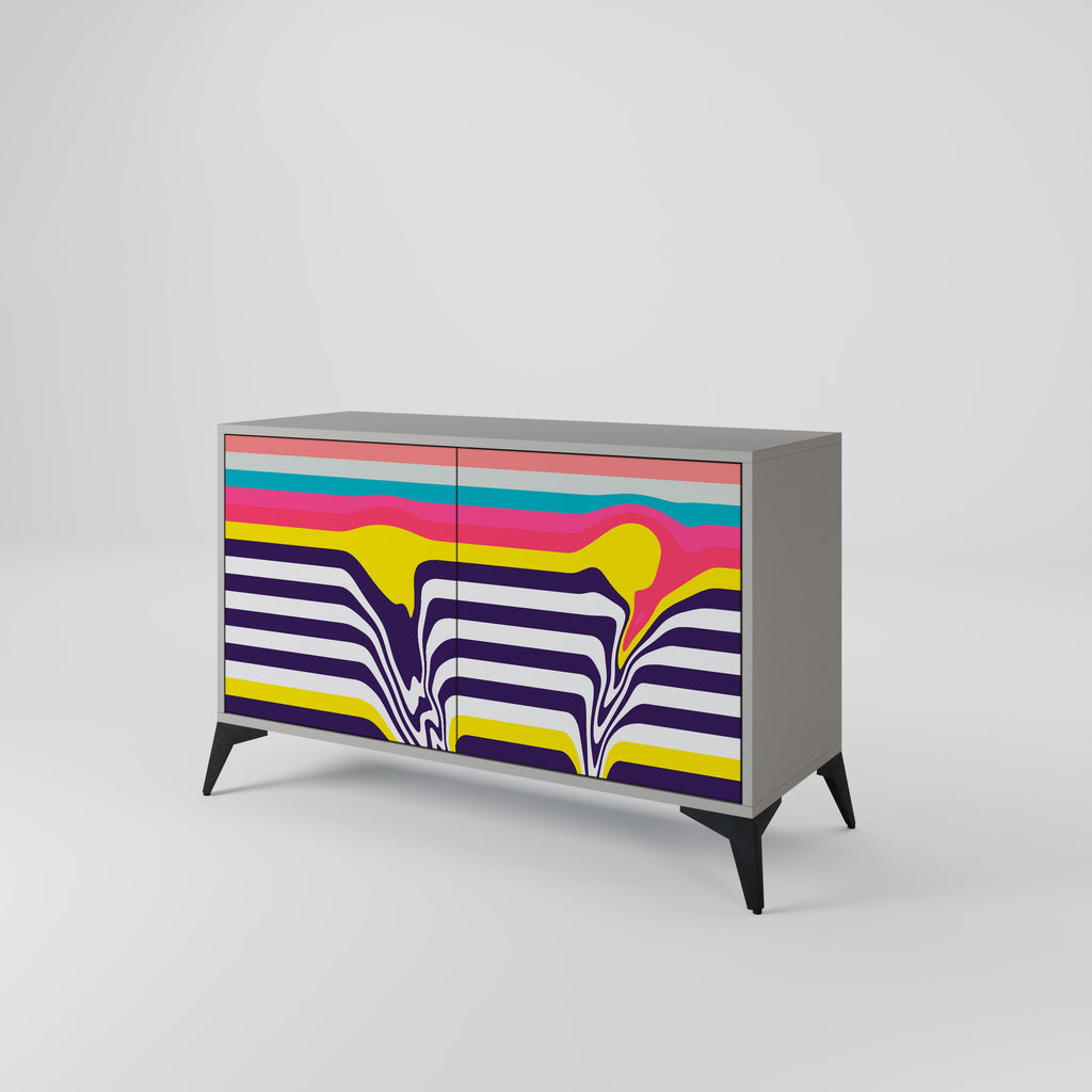 TONE COLLAPSE Sideboard mit 2 Türen in grauem Finish