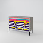 TONE COLLAPSE Sideboard mit 2 Türen in Grau