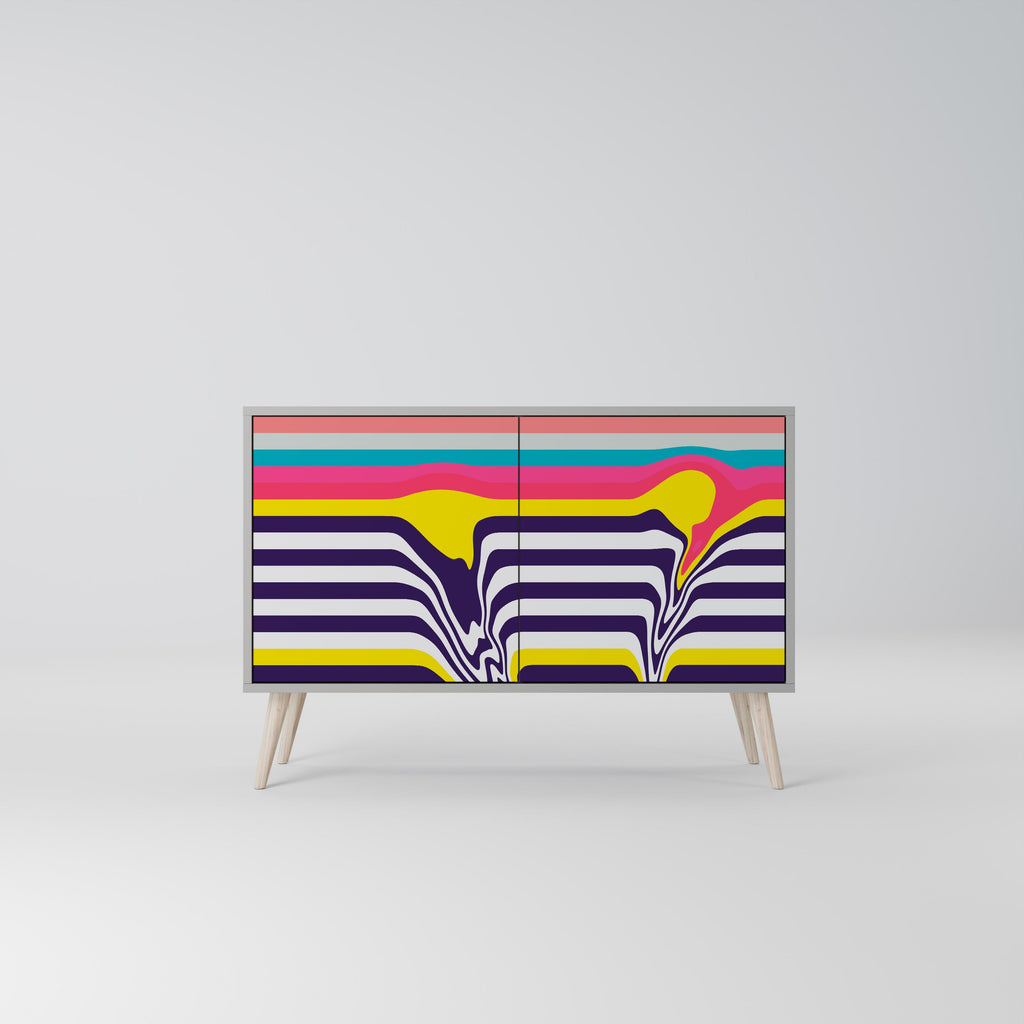 TONE COLLAPSE Sideboard mit 2 Türen in grauem Finish