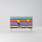 TONE COLLAPSE Sideboard mit 2 Türen in Grau