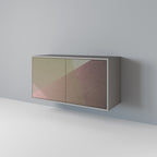 BEIGE GEOMETRY Sideboard mit 2 Türen in Grau
