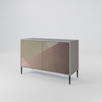 BEIGE GEOMETRY Sideboard mit 2 Türen in Grau