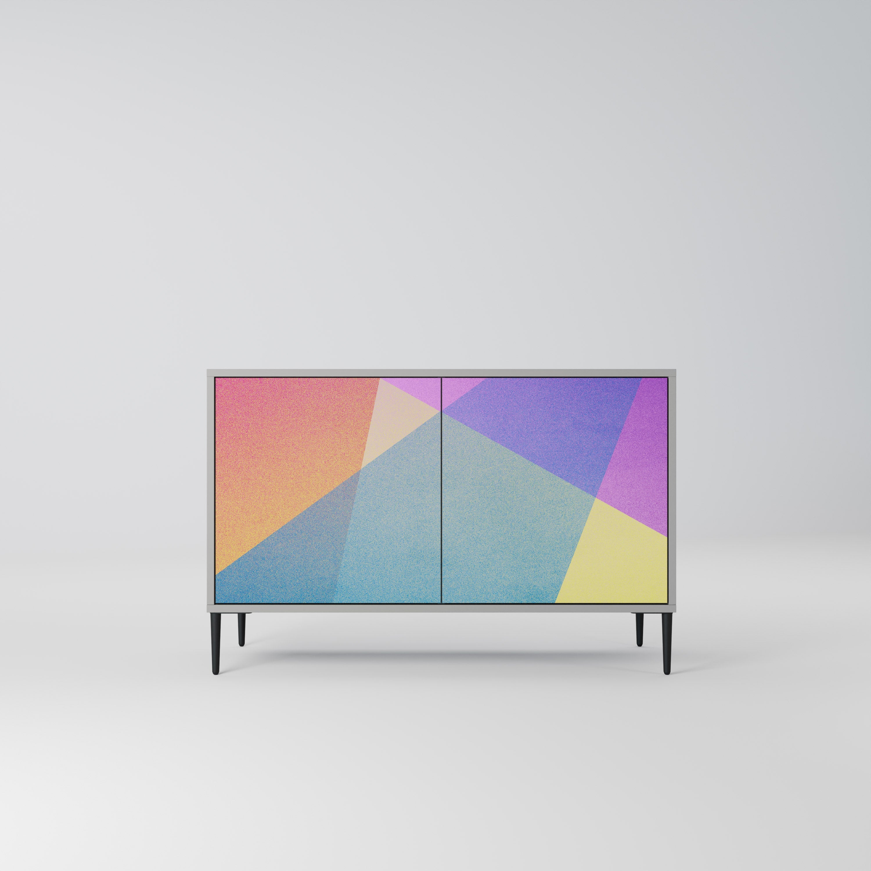 BRIGHT GEOMETRY Sideboard mit 2 Türen in Grau