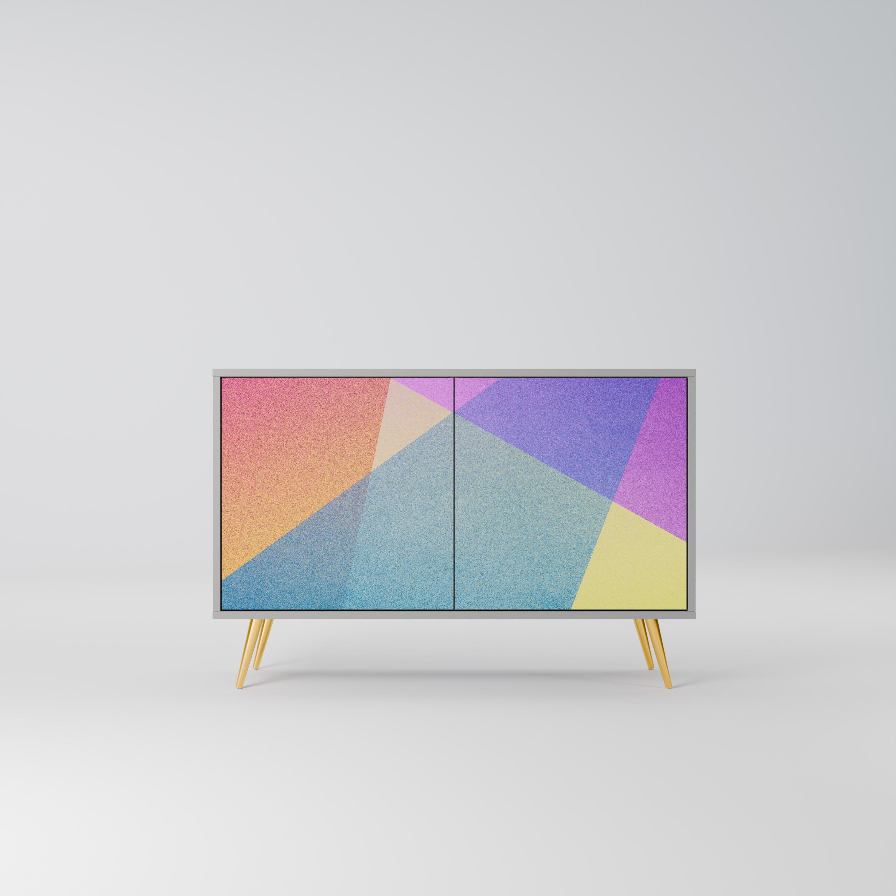 BRIGHT GEOMETRY Sideboard mit 2 Türen in Grau