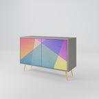 BRIGHT GEOMETRY Sideboard mit 2 Türen in Grau