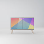 BRIGHT GEOMETRY Sideboard mit 2 Türen in Grau
