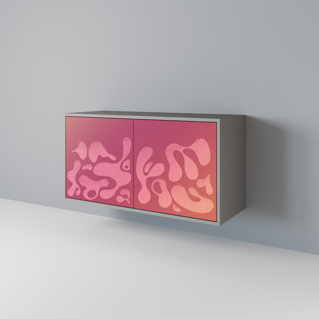 IRREGULAR PINK Sideboard mit 2 Türen in grauem Finish