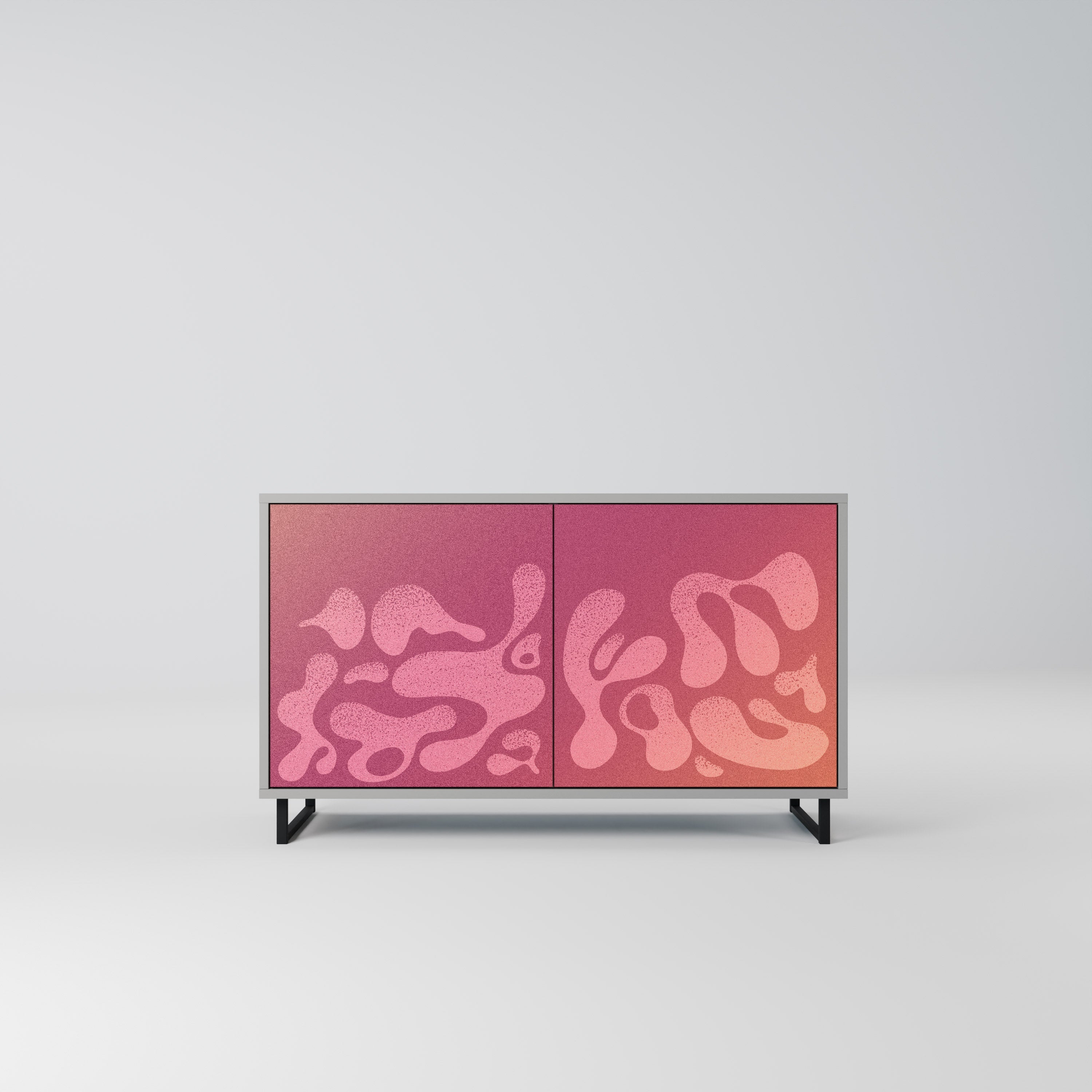 IRREGULAR PINK Sideboard mit 2 Türen in Grau