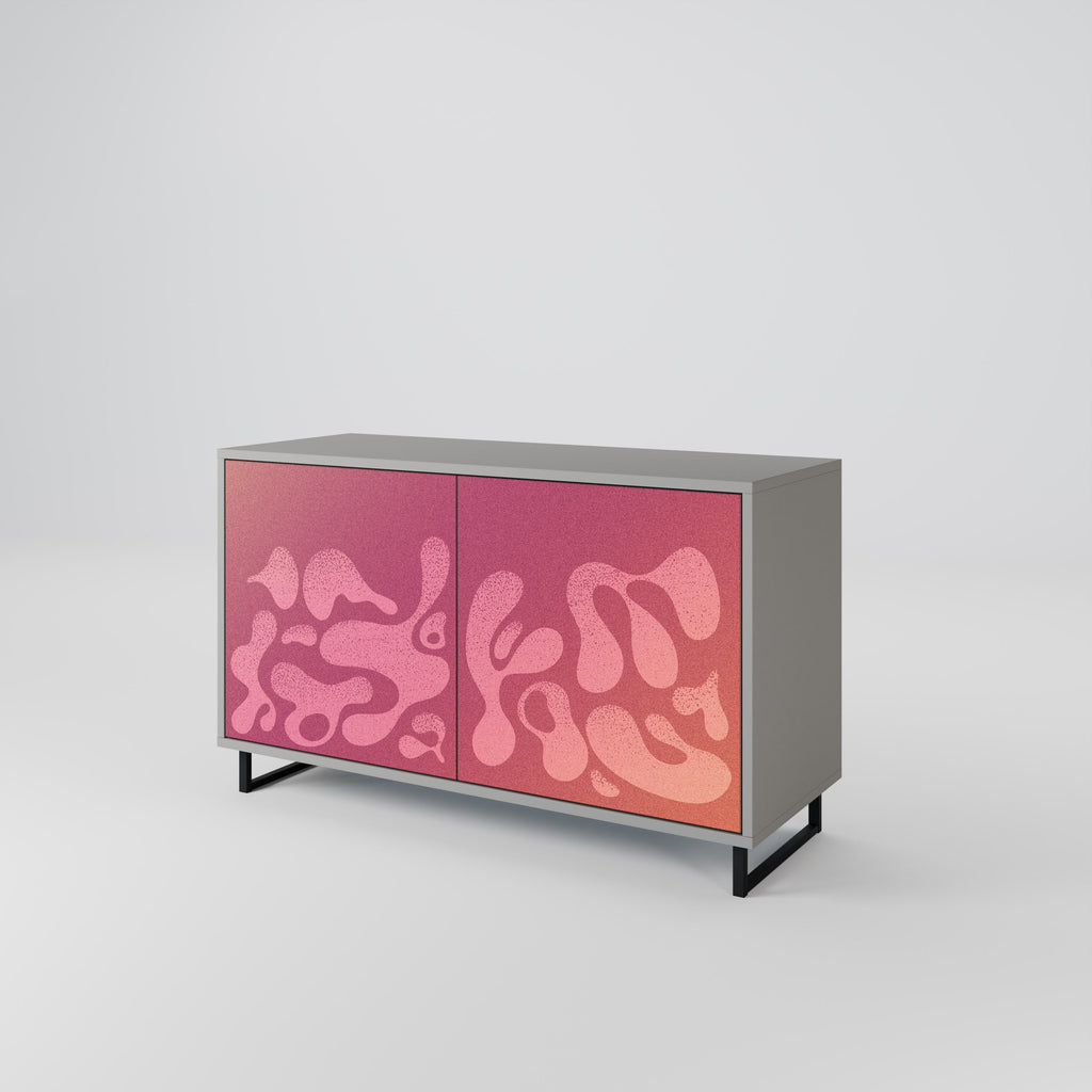 IRREGULAR PINK Sideboard mit 2 Türen in grauem Finish