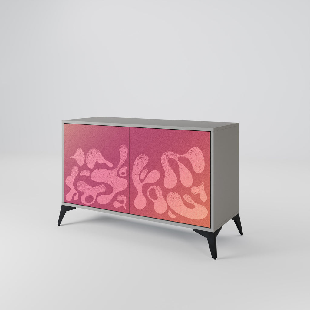 IRREGULAR PINK Sideboard mit 2 Türen in grauem Finish