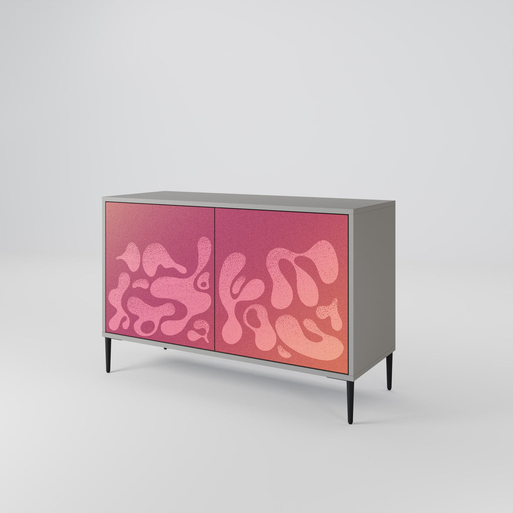 IRREGULAR PINK Sideboard mit 2 Türen in grauem Finish