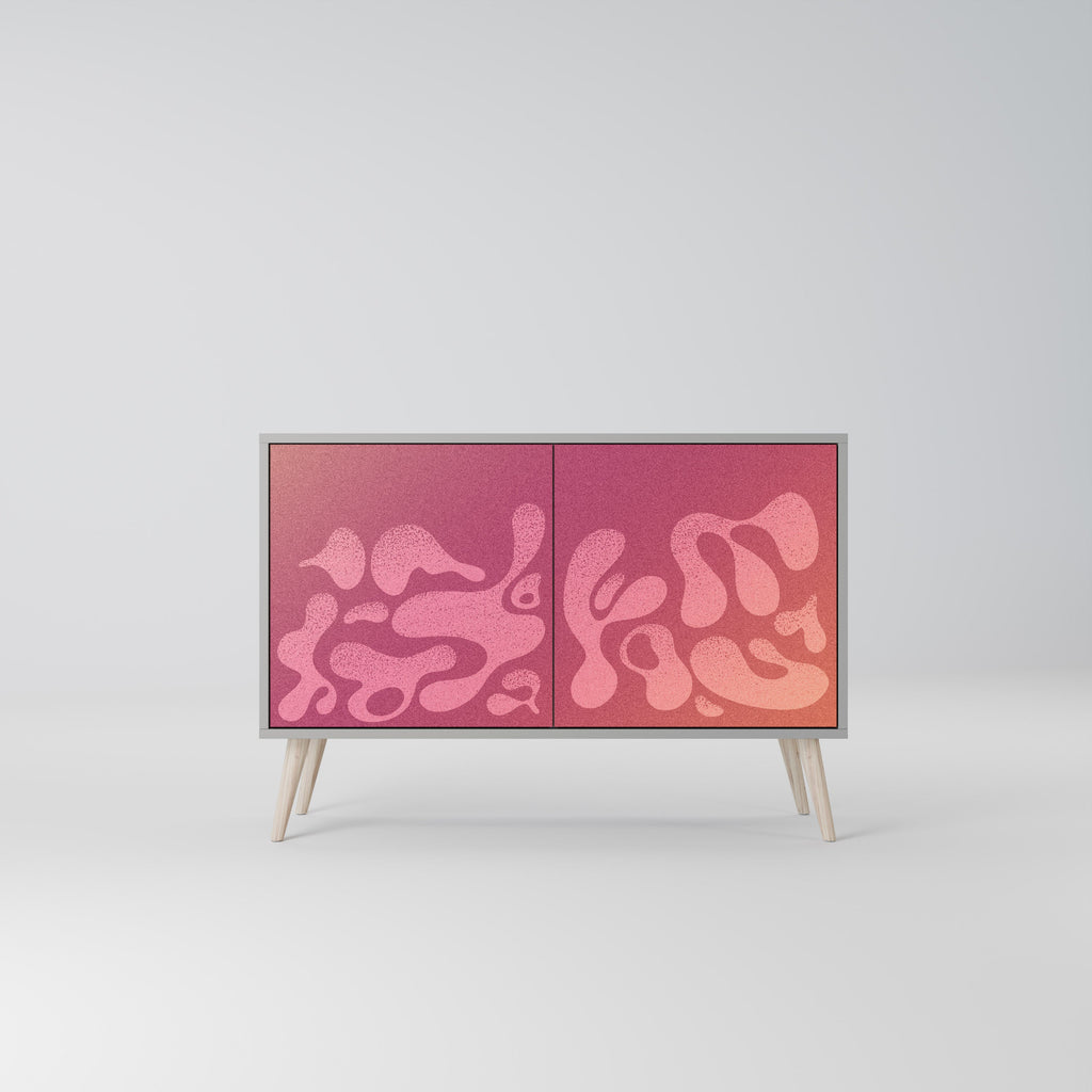 IRREGULAR PINK Sideboard mit 2 Türen in grauem Finish