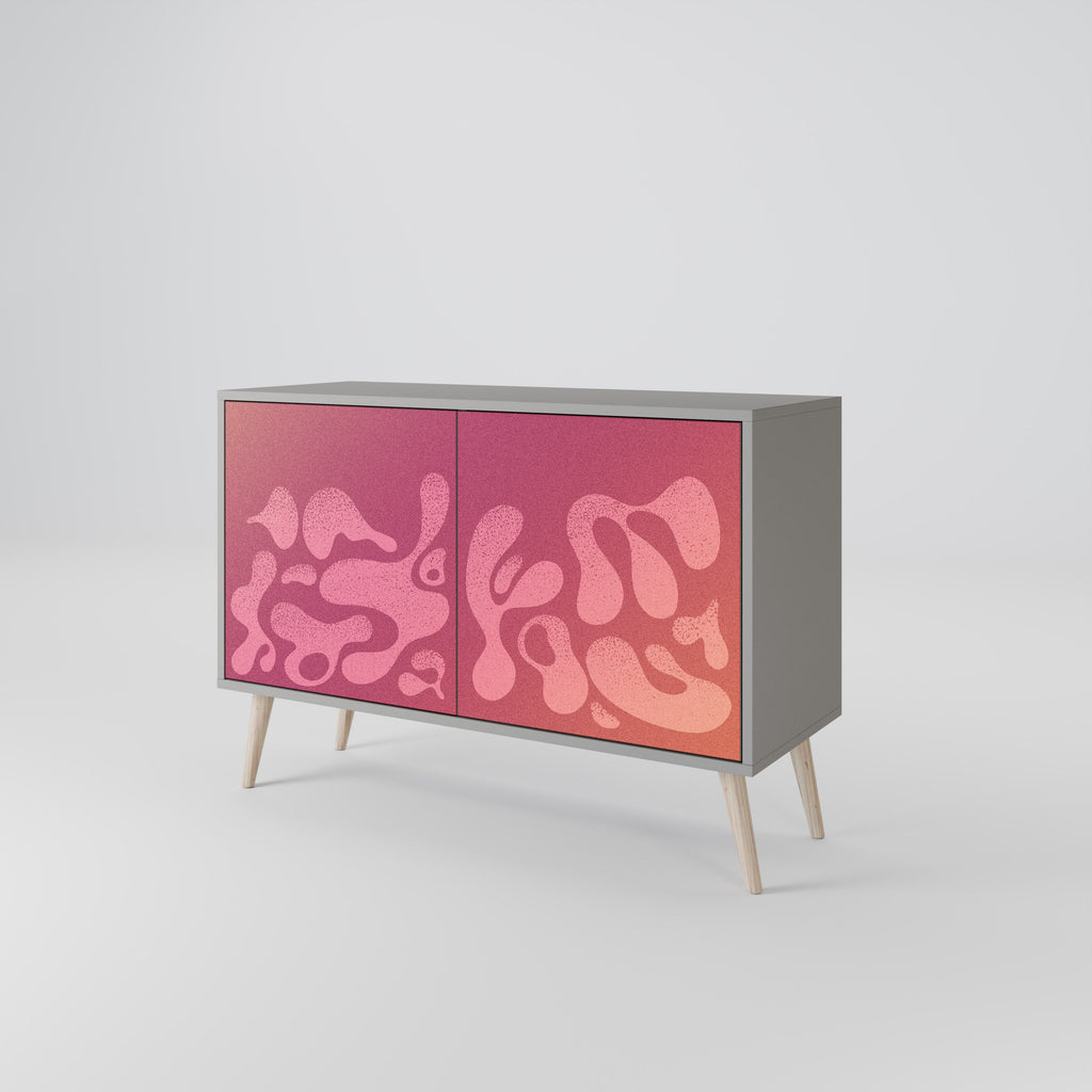 IRREGULAR PINK Sideboard mit 2 Türen in grauem Finish
