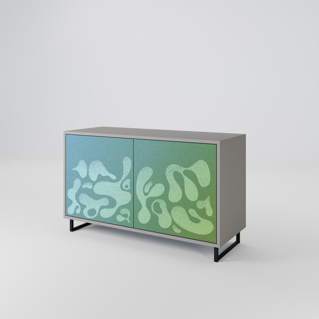 IRREGULAR BLUE Sideboard mit 2 Türen in grauem Finish