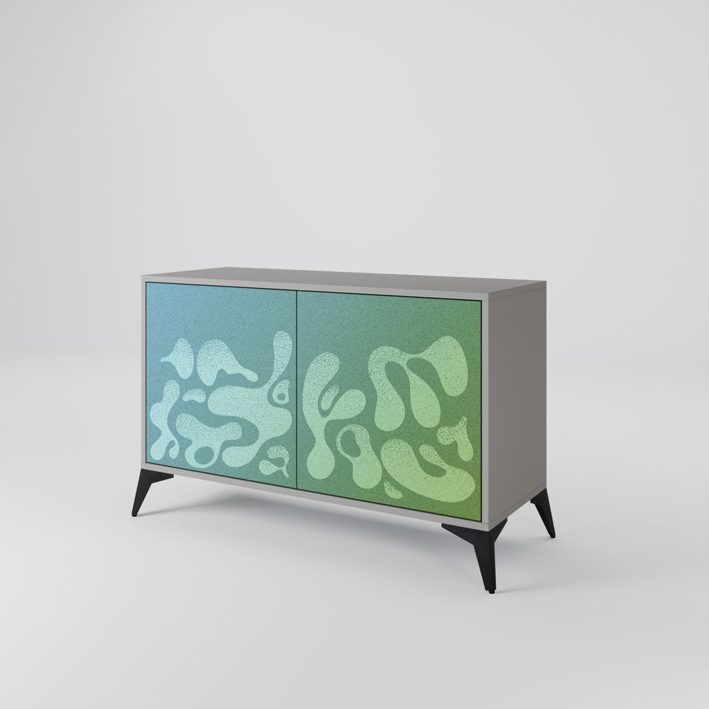 IRREGULAR BLUE Sideboard mit 2 Türen in grauem Finish