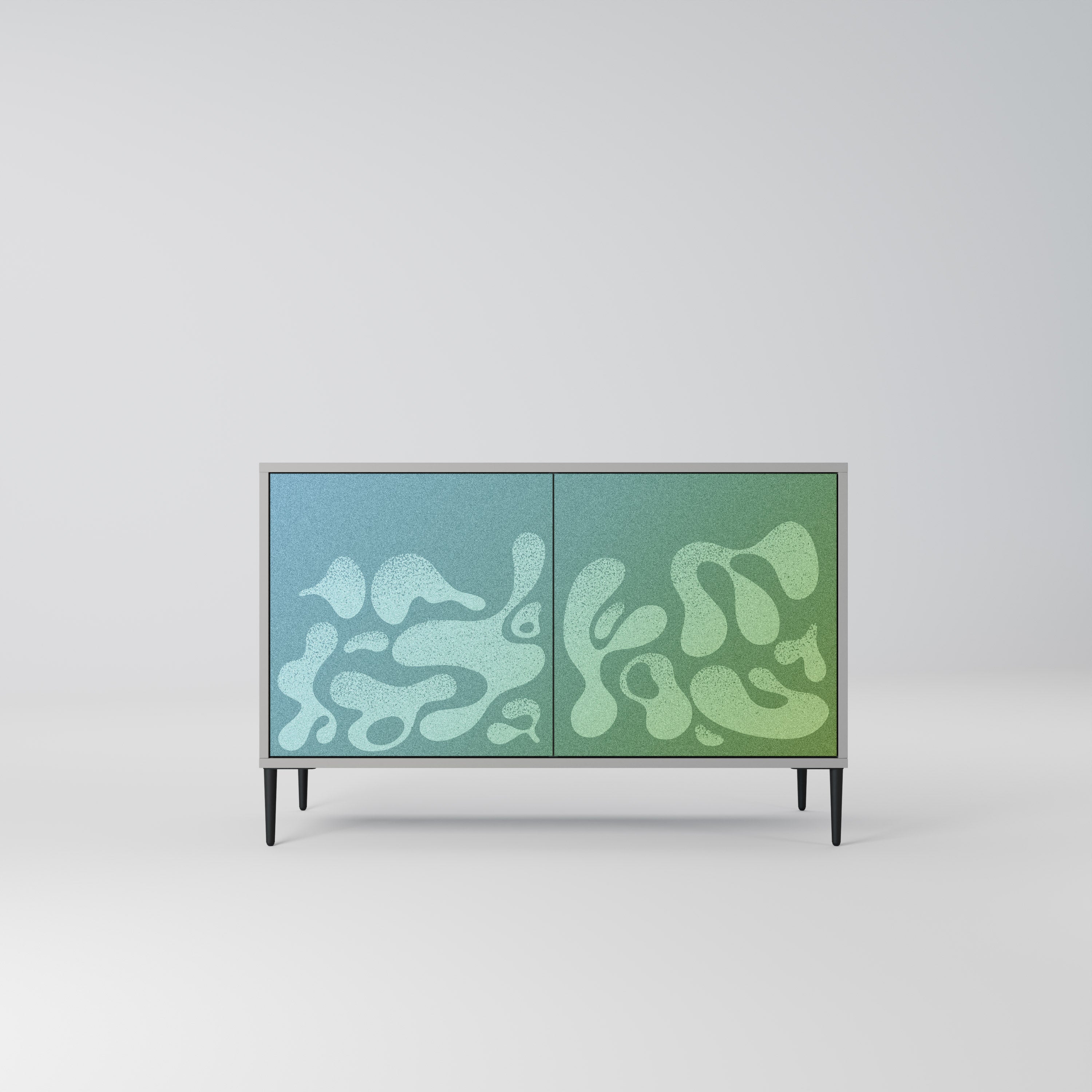 IRREGULAR BLUE Sideboard mit 2 Türen in Grau