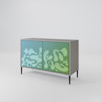 IRREGULAR BLUE Sideboard mit 2 Türen in Grau