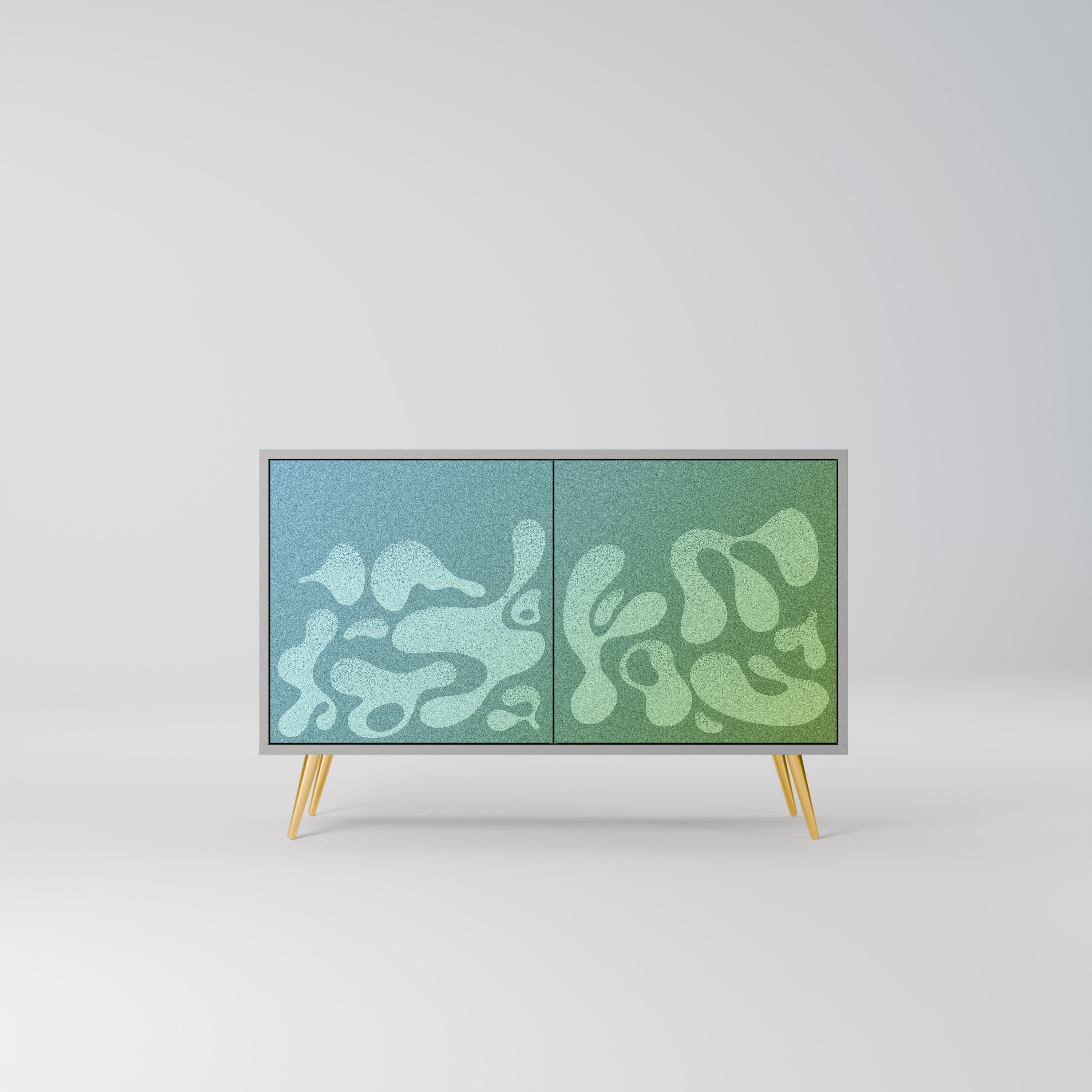 IRREGULAR BLUE Sideboard mit 2 Türen in Grau