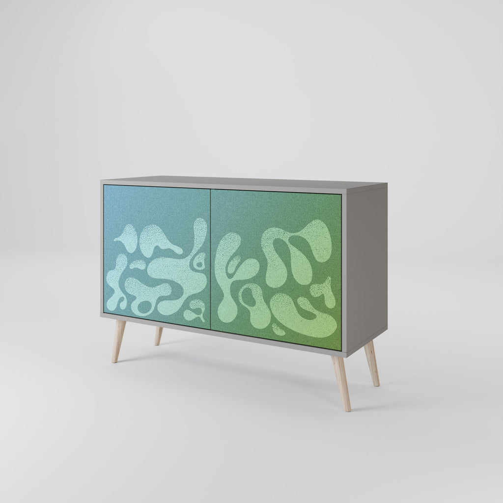 IRREGULAR BLUE Sideboard mit 2 Türen in grauem Finish