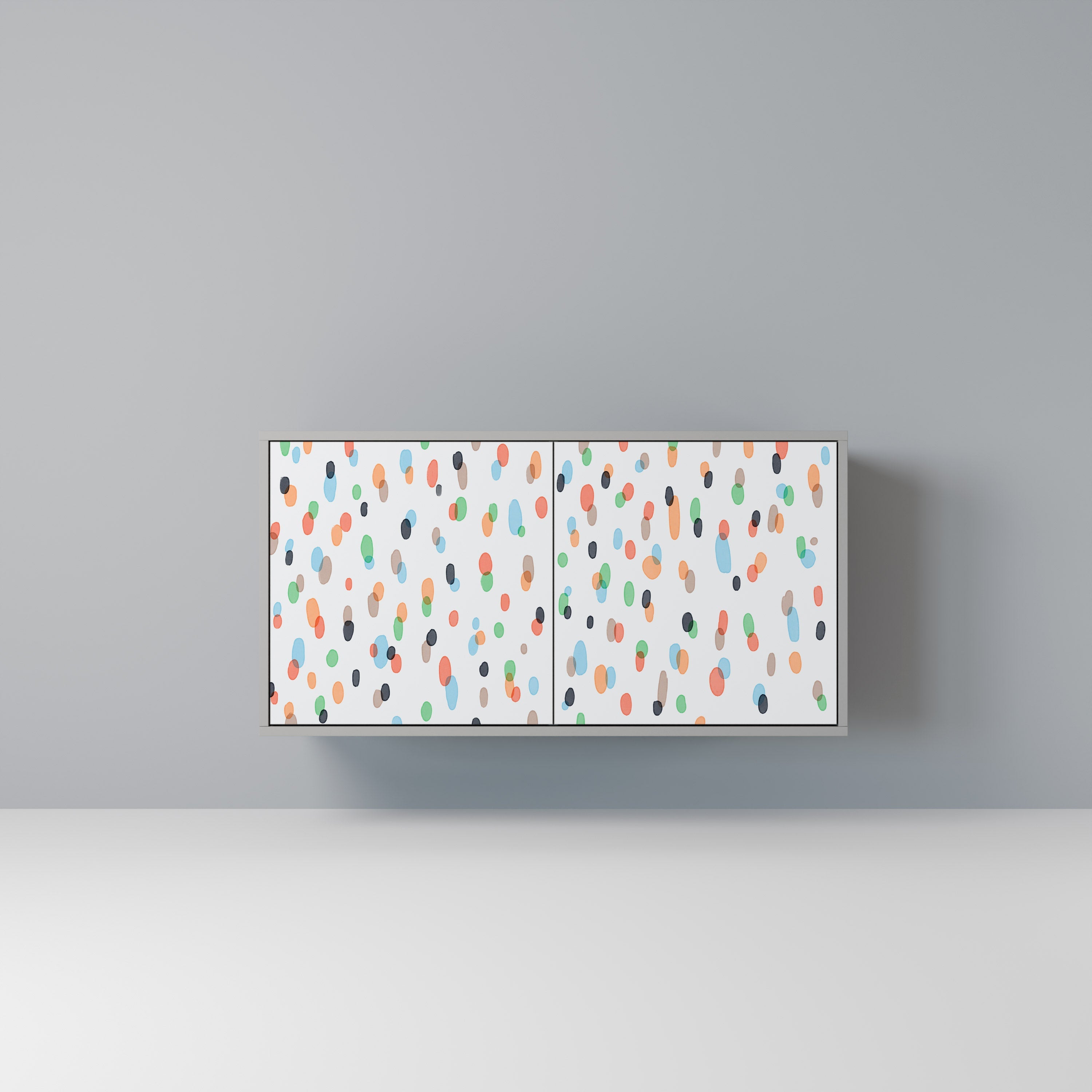ENERGETIC SPOTS Sideboard mit 2 Türen in Grau