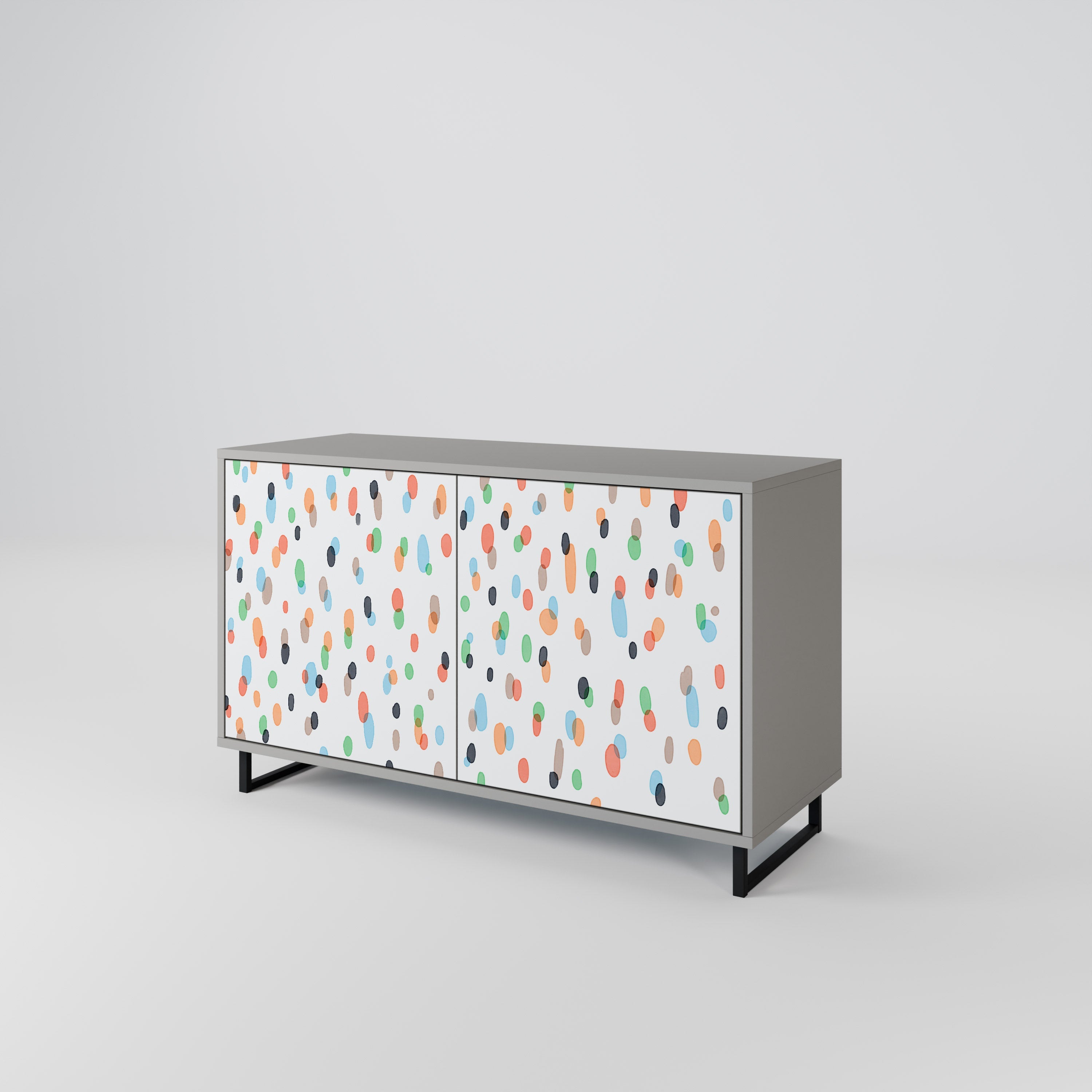 ENERGETIC SPOTS Sideboard mit 2 Türen in grauer Ausführung