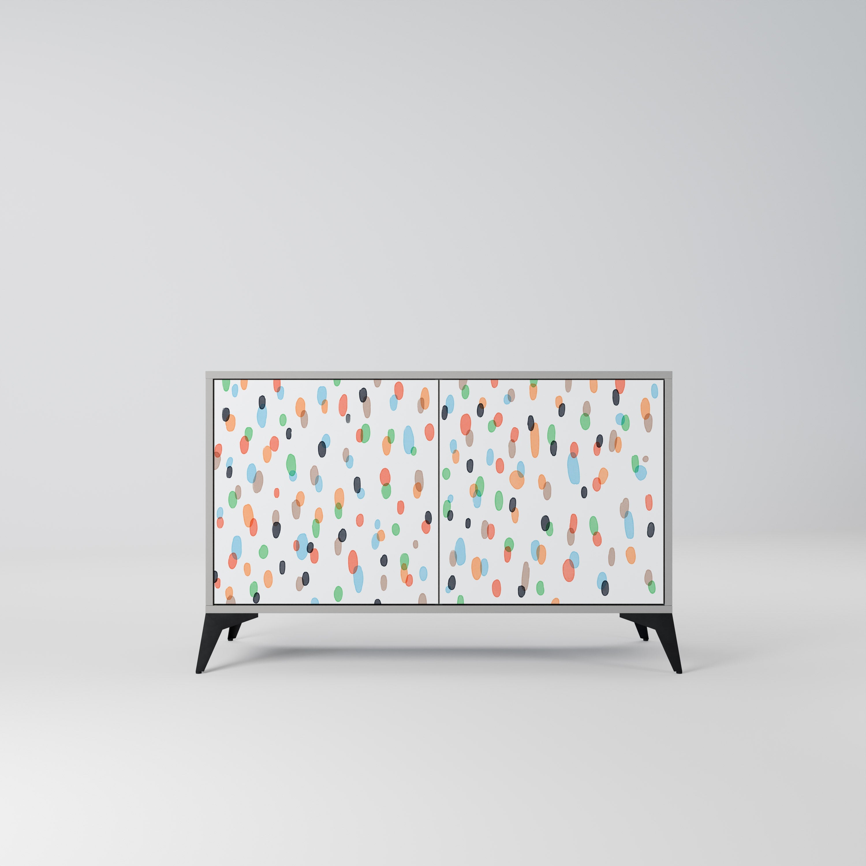 ENERGETIC SPOTS Sideboard mit 2 Türen in Grau