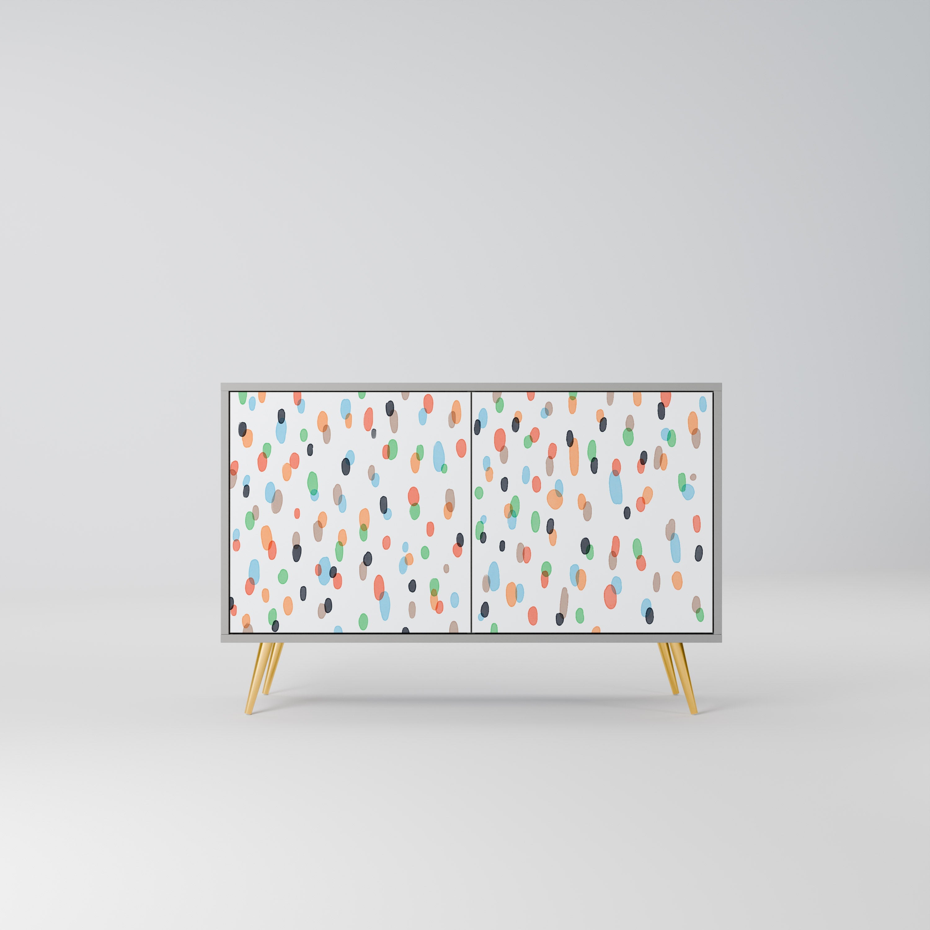 ENERGETIC SPOTS Sideboard mit 2 Türen in Grau