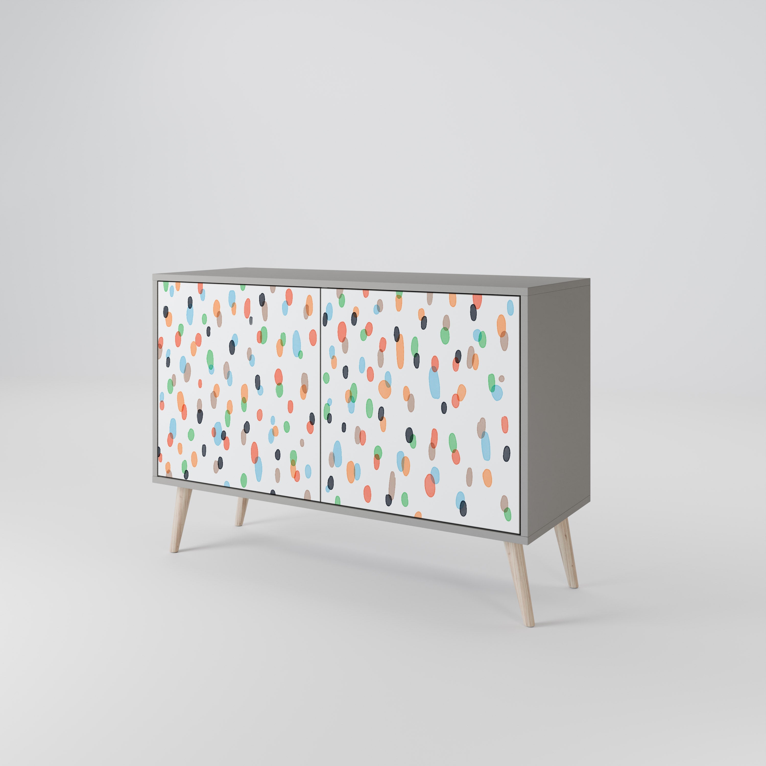 ENERGETIC SPOTS Sideboard mit 2 Türen in grauer Ausführung