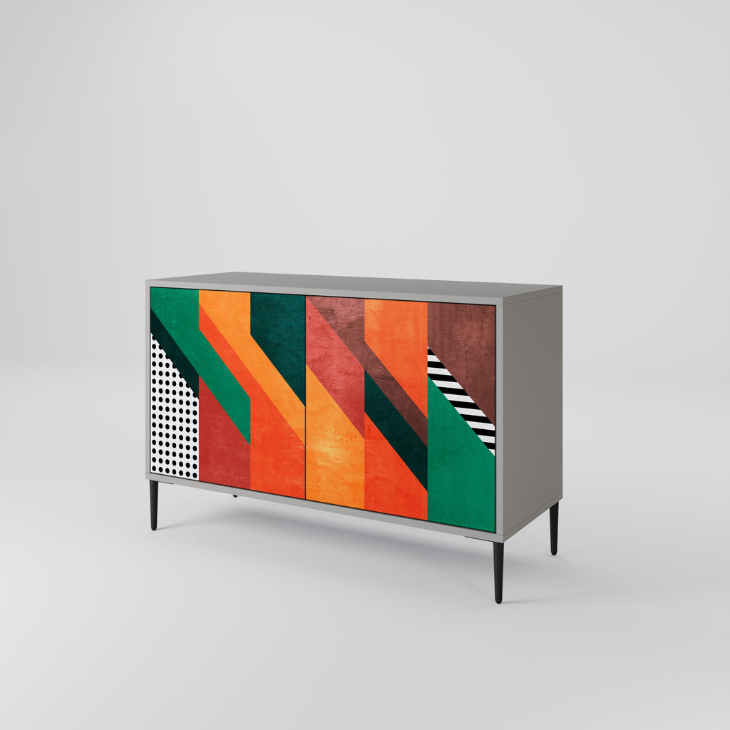 MAKESHIFT ARTISTRY 2-Door Sideboard in Grey Finish