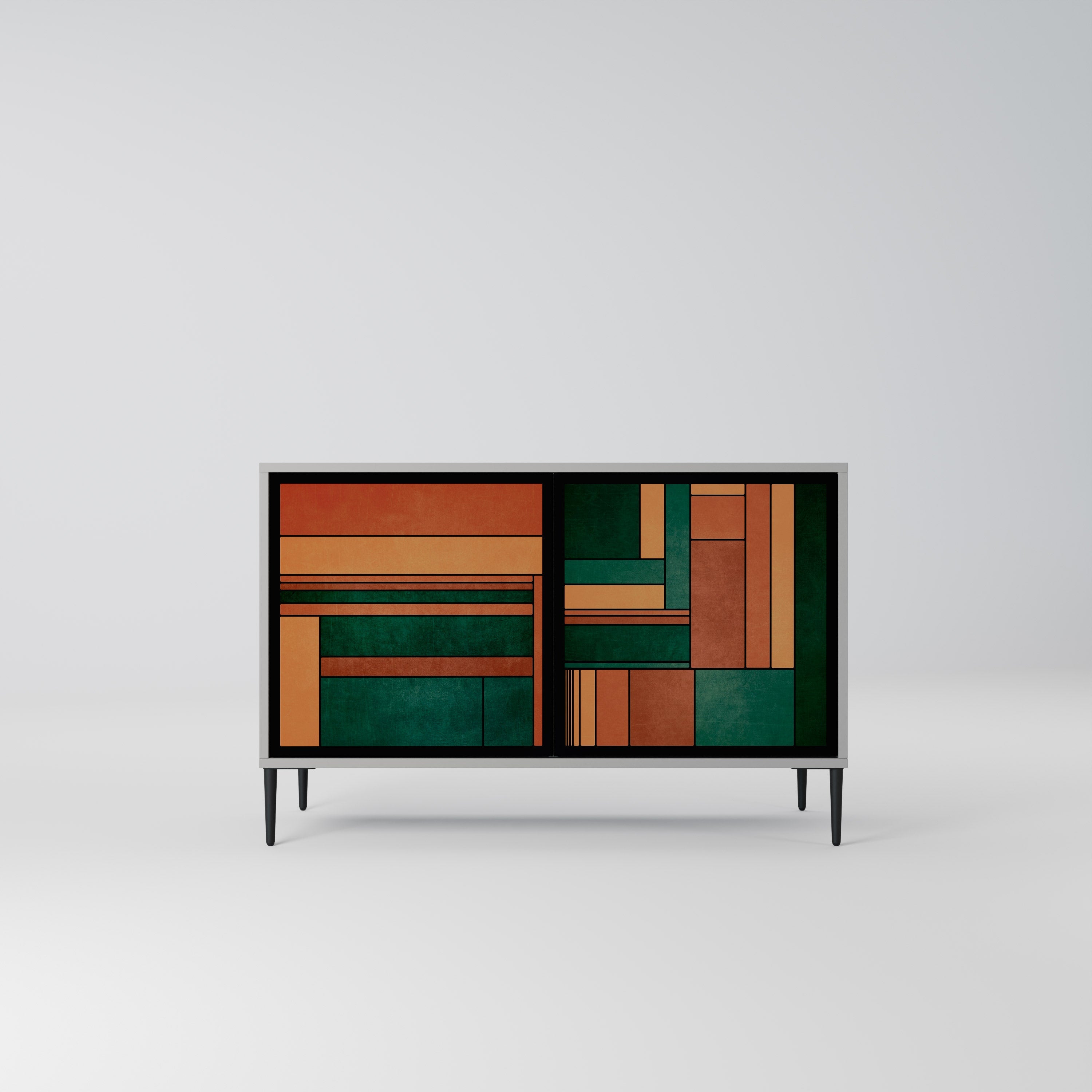 EARTHY FIGURES Sideboard mit 2 Türen in Grau