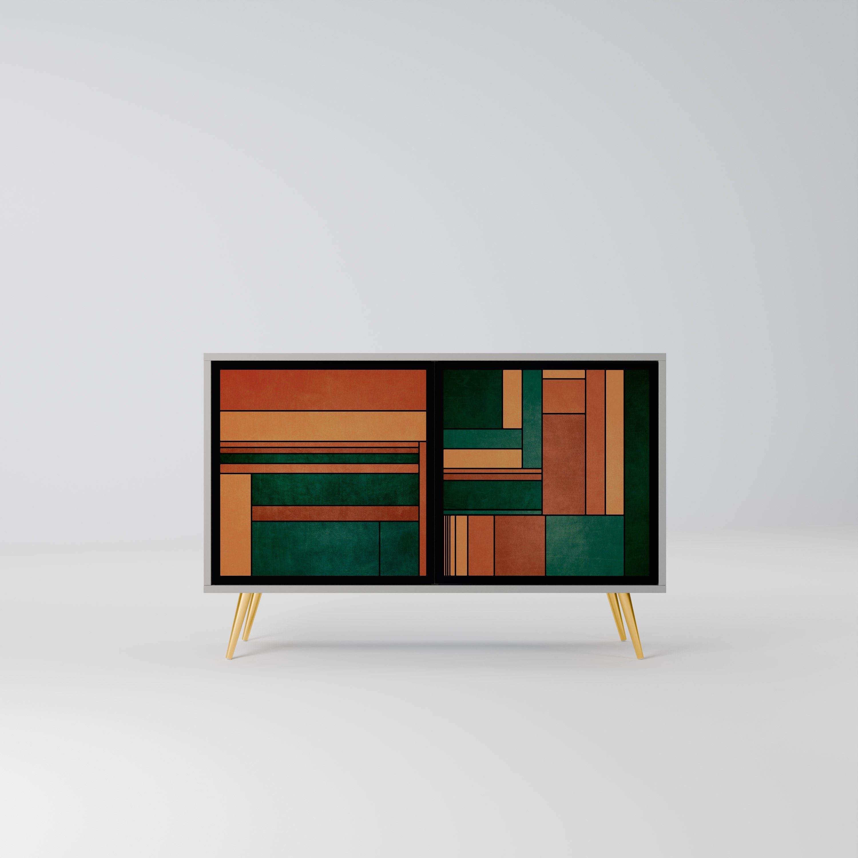 EARTHY FIGURES Sideboard mit 2 Türen in Grau