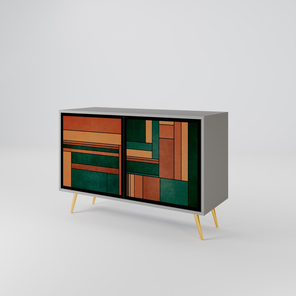 EARTHY FIGURES Sideboard mit 2 Türen in Grau