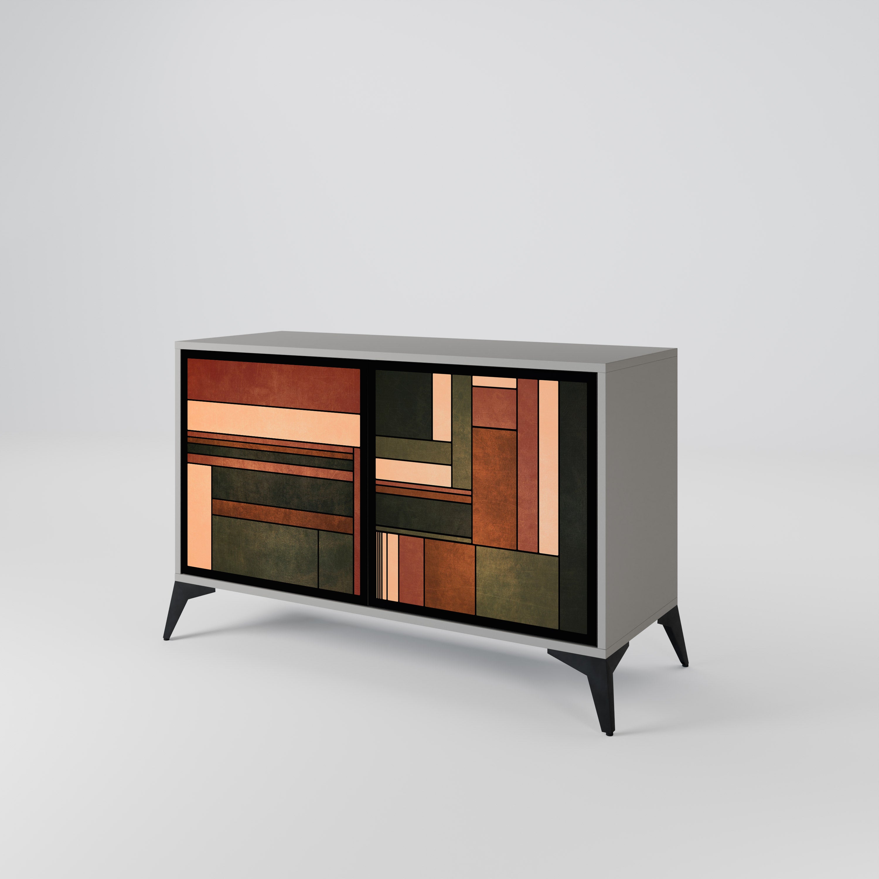 FIGURES OF NATURE Sideboard mit 2 Türen in Grau