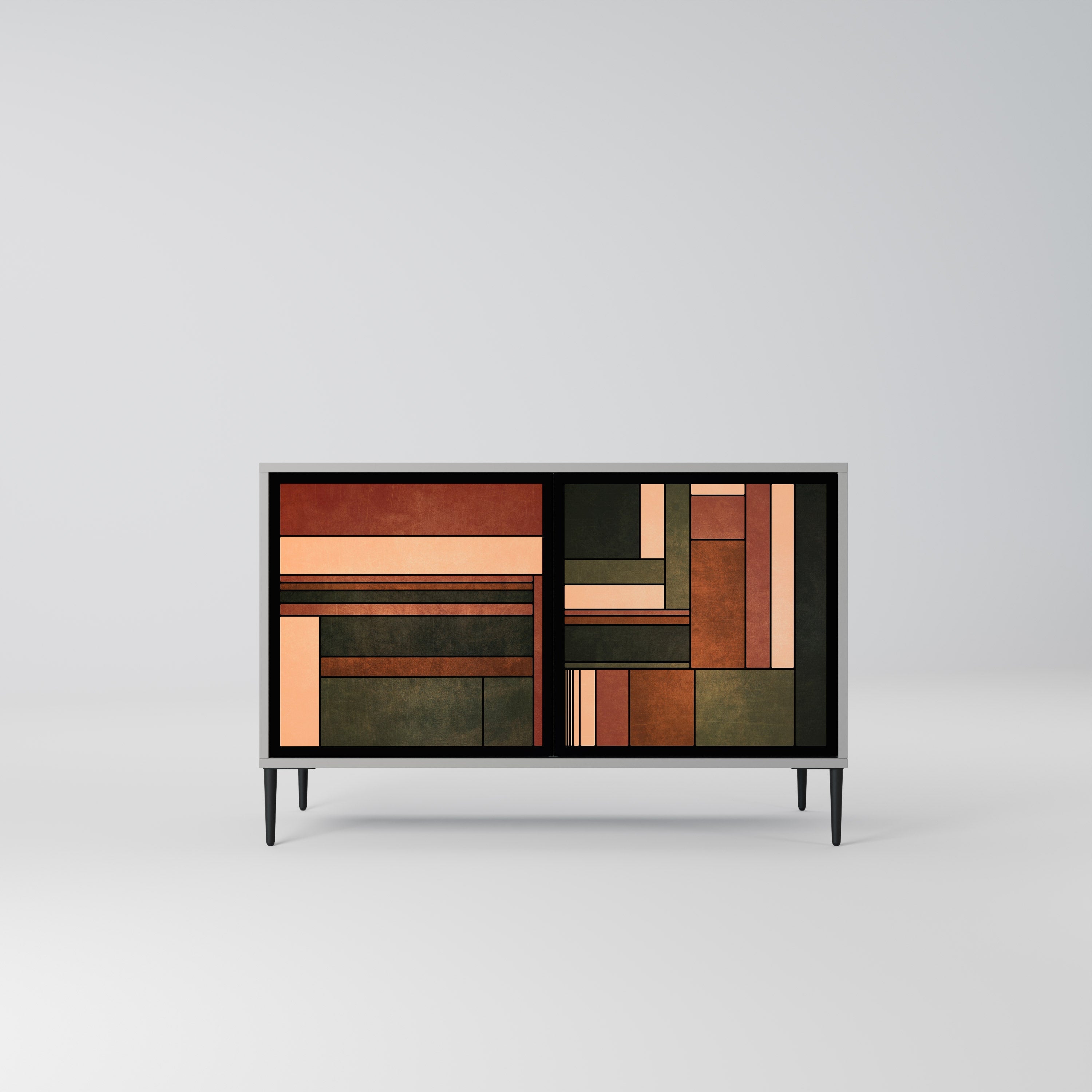 FIGURES OF NATURE Sideboard mit 2 Türen in Grau