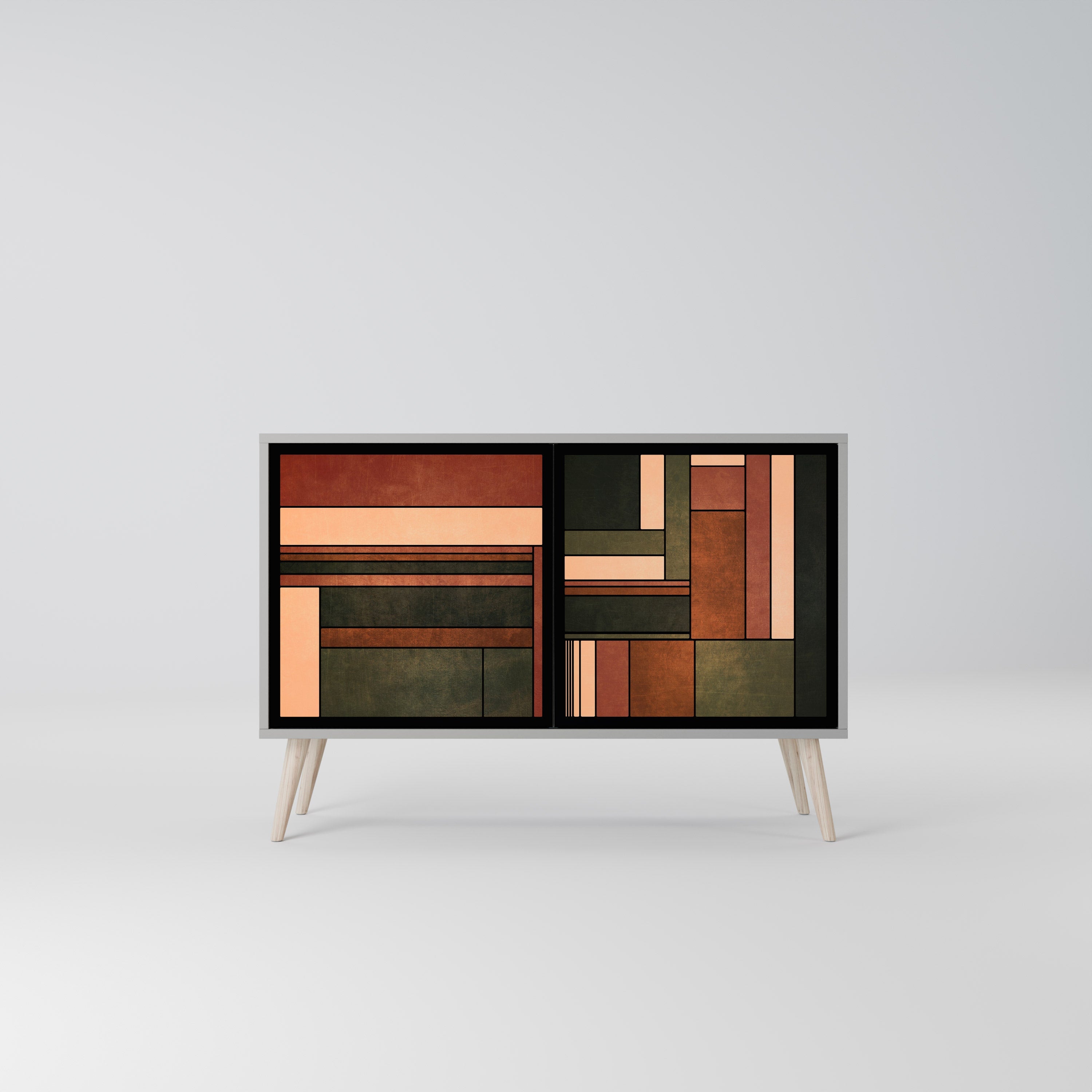 FIGURES OF NATURE Sideboard mit 2 Türen in Grau