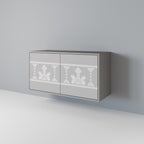 THAI GRAY Sideboard mit 2 Türen in Grau