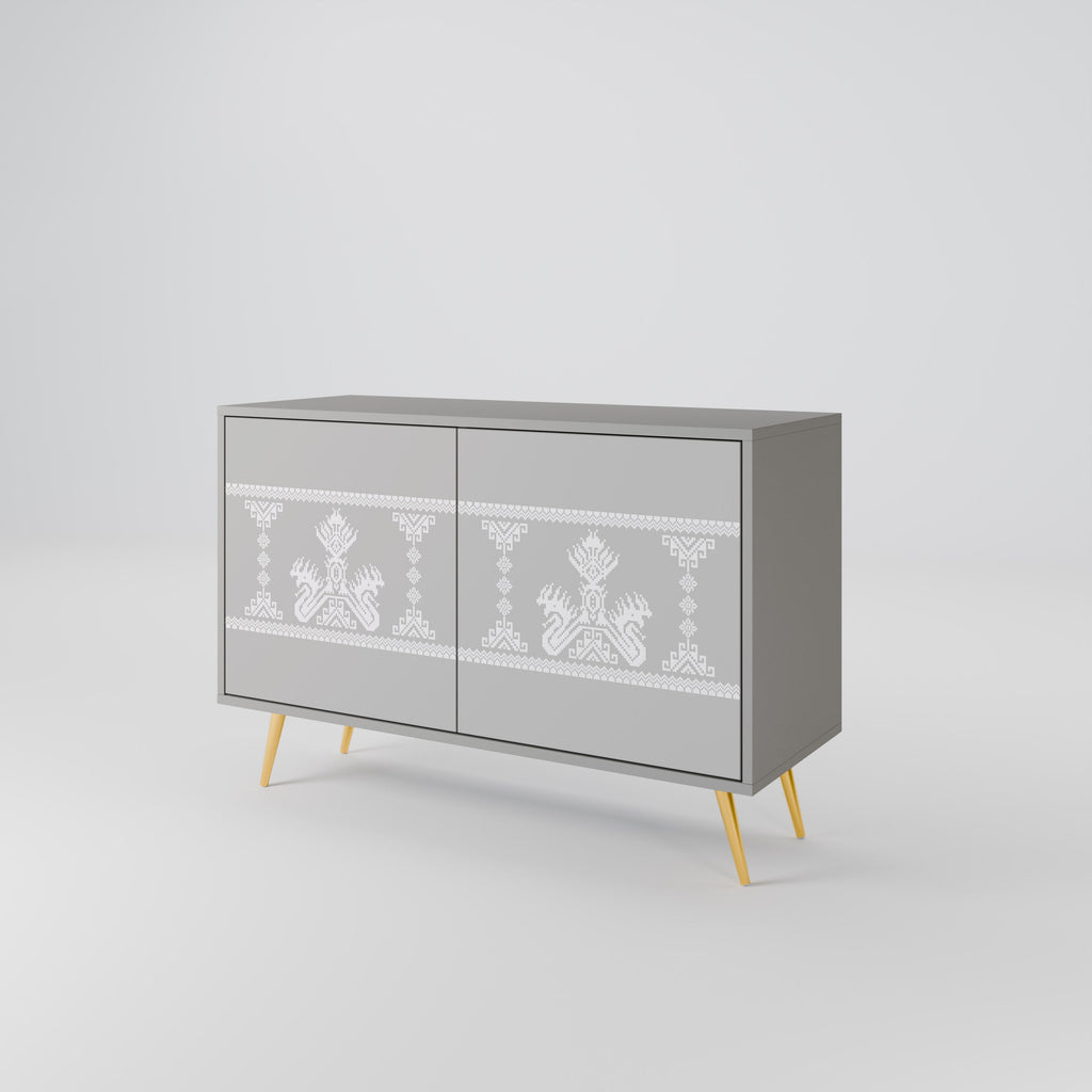 THAI GRAY Sideboard mit 2 Türen in Grau