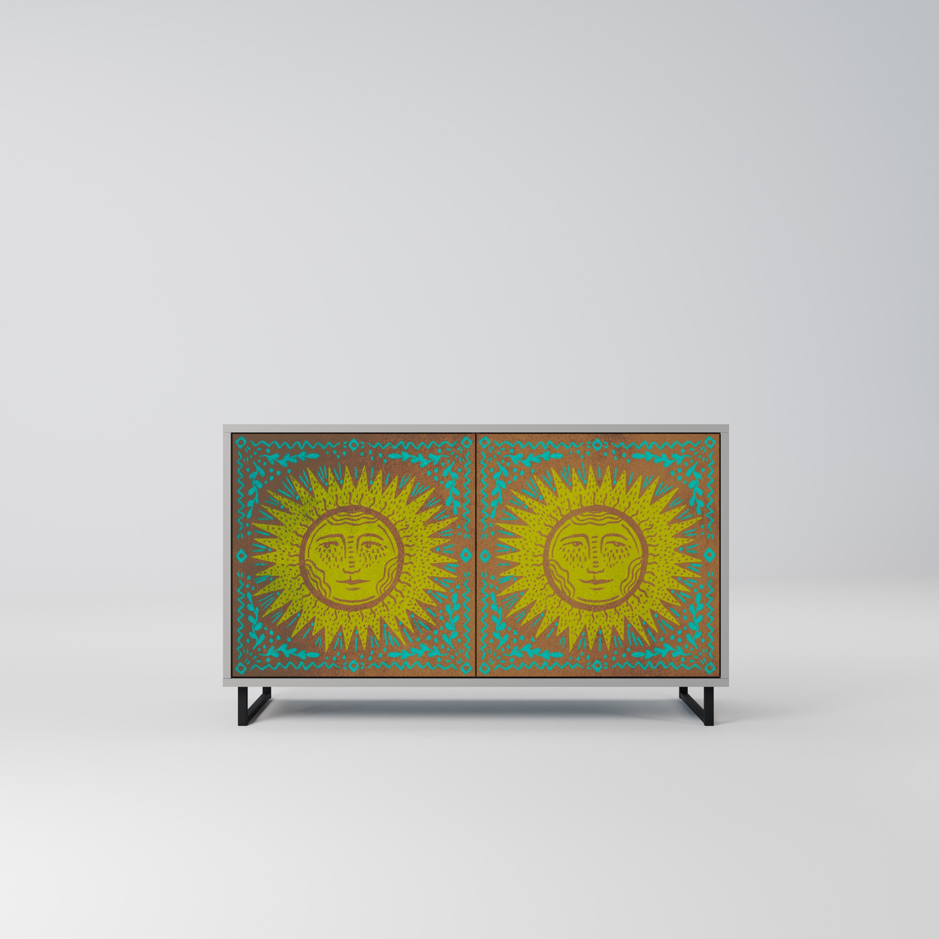 SUNSHINE EULOGY Sideboard mit 2 Türen in Grau